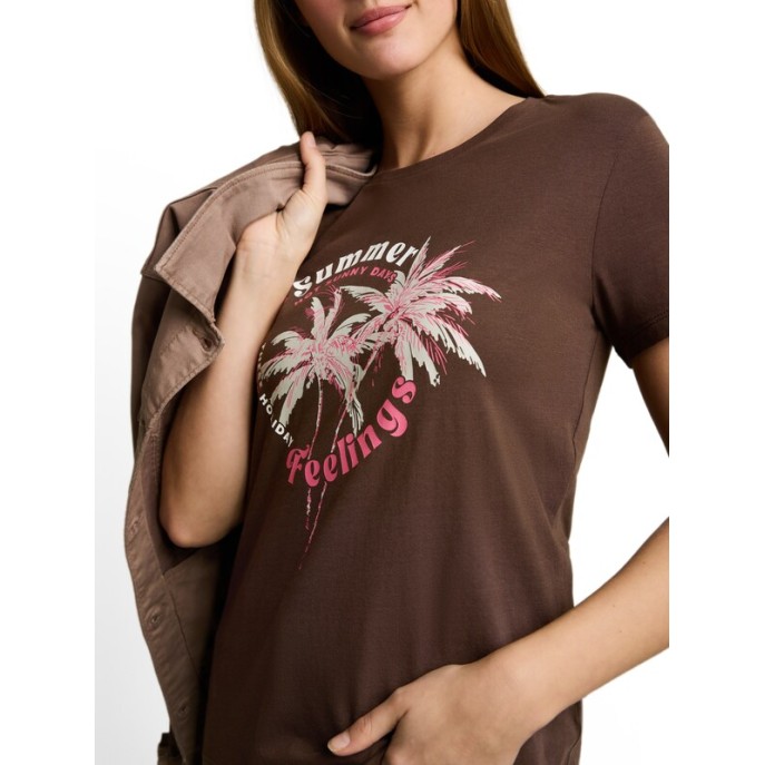 Tom Tailor Damesmode T-shirt met print 1050919 Bruin